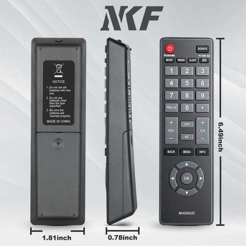 NKF NH305UD Remote Control for Emerson TV Remote Replacement NH310UP NH301UD, Universal Remote Control for All Emerson TV LF501EM4 LF501EM4F LE240EM4 LC320EM3FA LF402EM6 LF402EM6F LF461EM4 LF461EM4A - Image 4